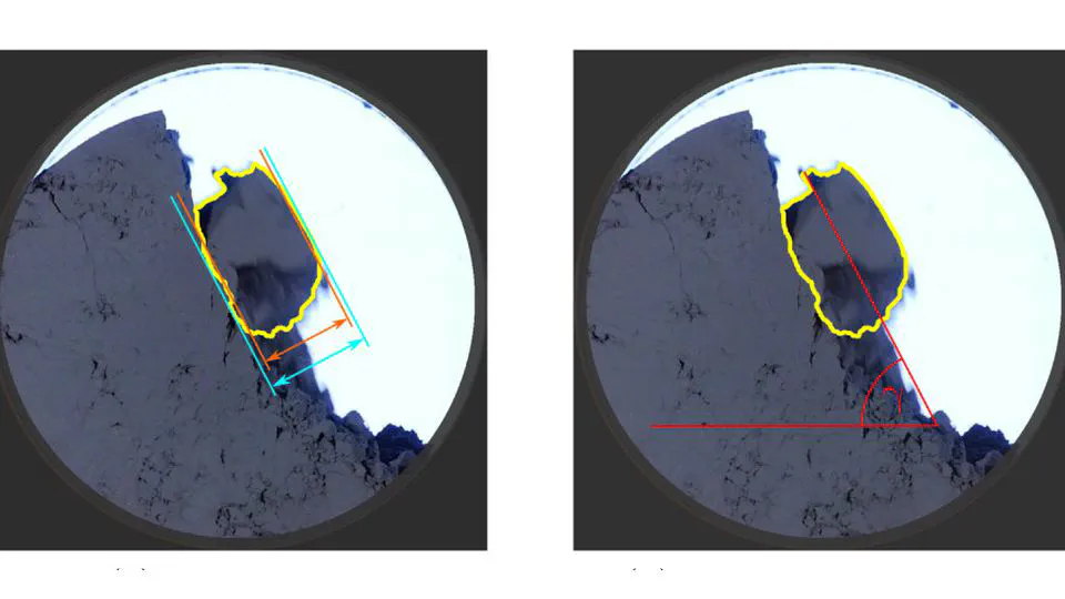 A block-movement-based analysis for cohesive powders in a rotating drum experiment